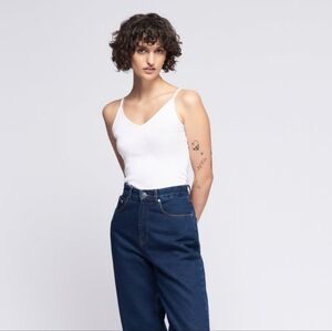 KOTN White V Neck Tank